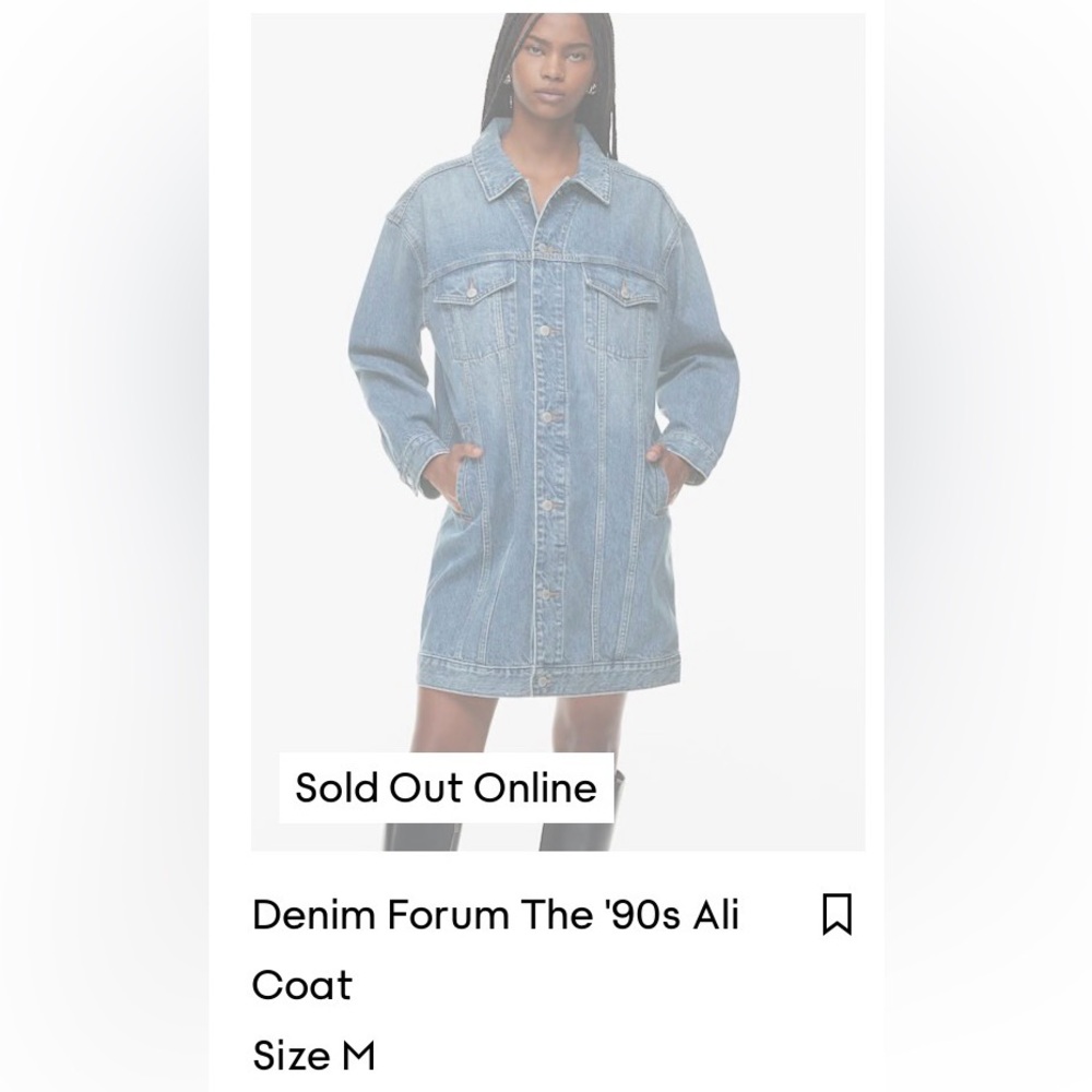 Aritzia Denim Forum Ali 90’s Coat - Picture 6 of 6